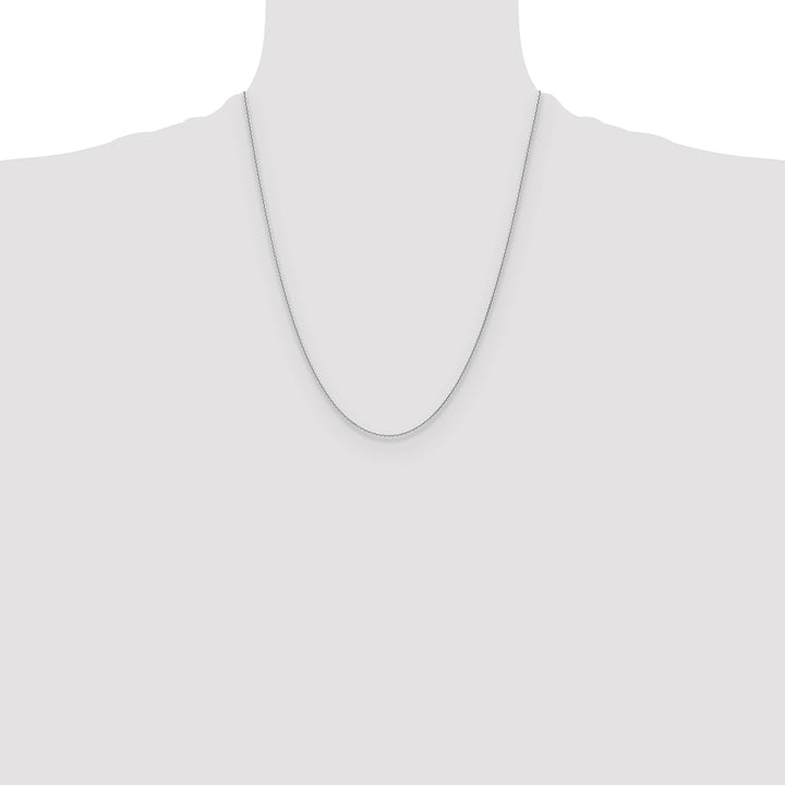 10K White Gold 1.2mm D.C. Cable Chain