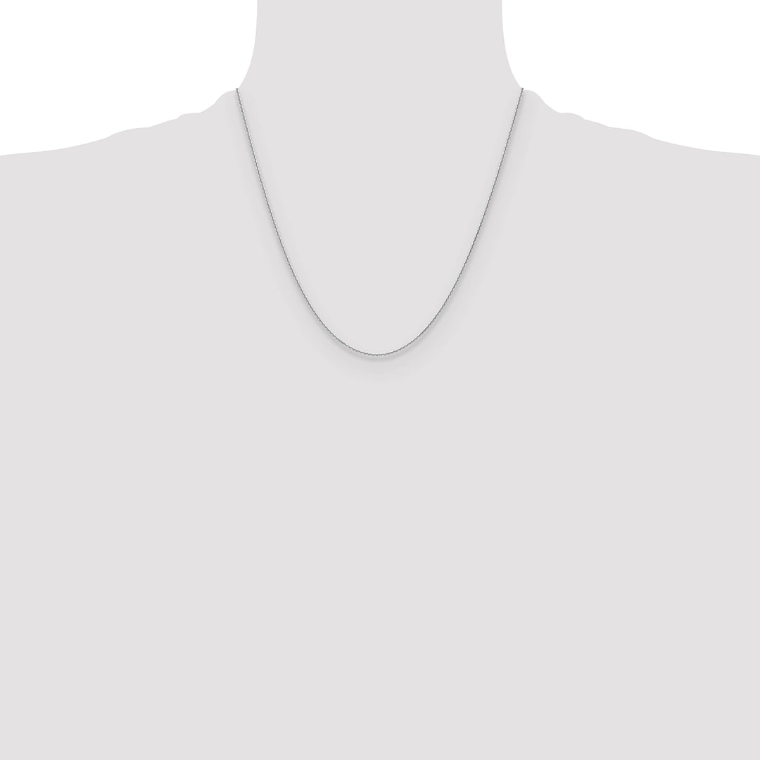 10K White Gold 1.2mm D.C. Cable Chain