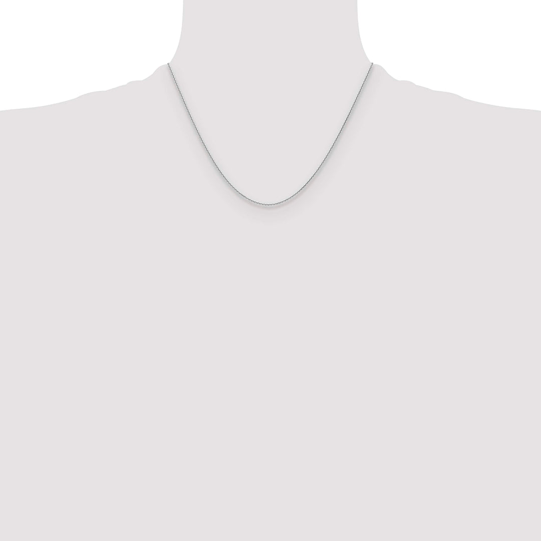 10K White Gold 1.2mm D.C. Cable Chain