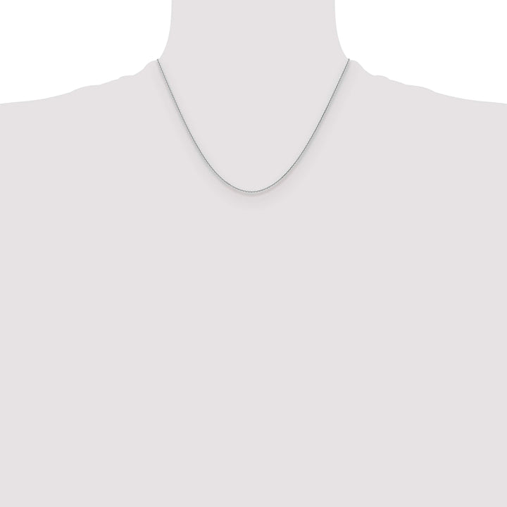10K White Gold 1.2mm D.C. Cable Chain