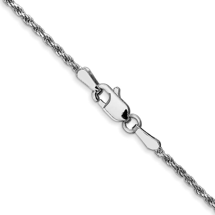 10K White Gold 1.3mm D.C. Machine Made Rope Chain