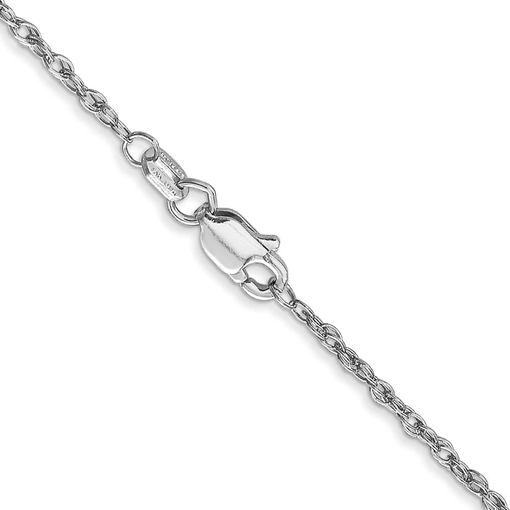 10K White Gold 1.3mm Heavy-Baby Rope Chain