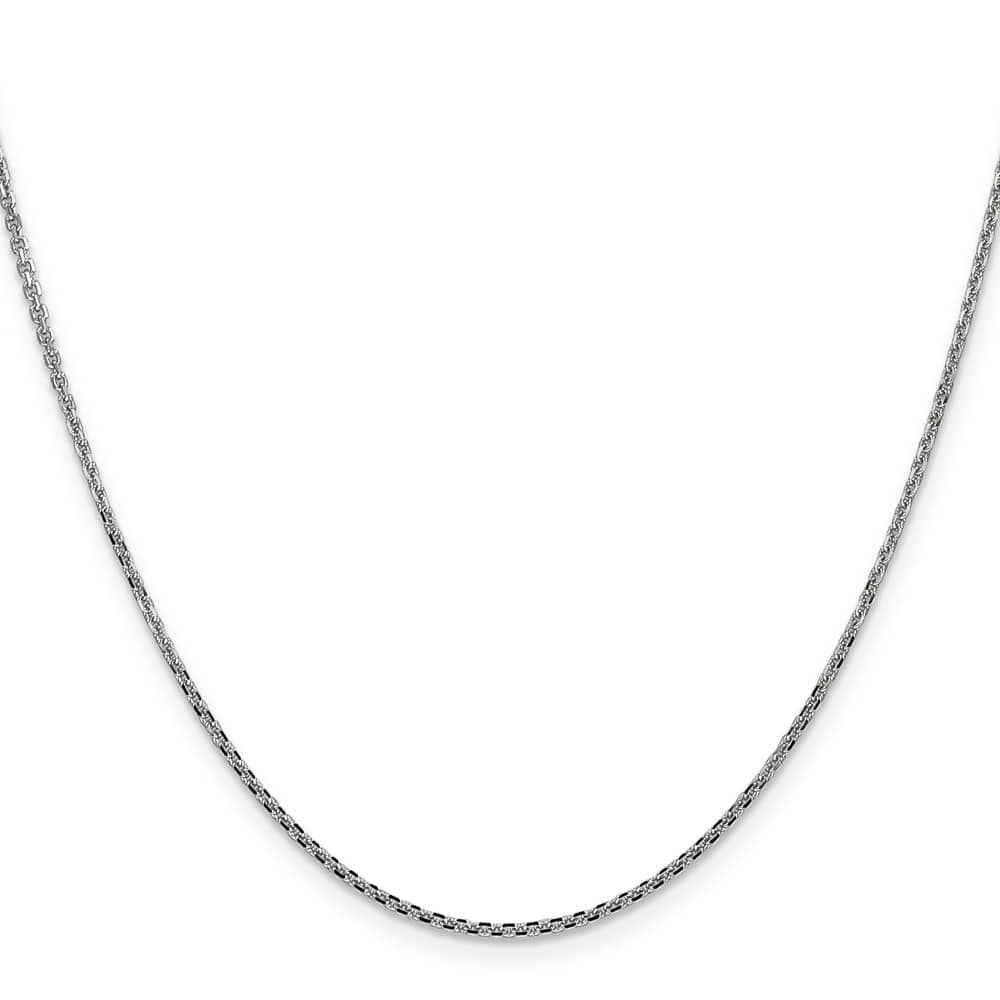 10K White Gold 1.45mm D.C. Cable Chain