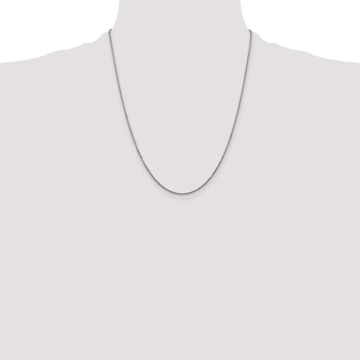 10K White Gold 1.45mm D.C. Cable Chain Size 22