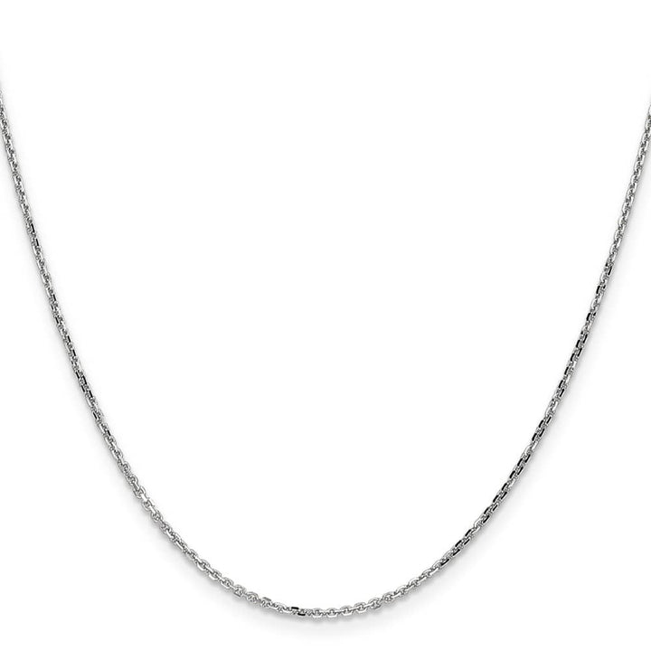 10K White Gold 1.4mm D.C. Round Open Link Cable Chain