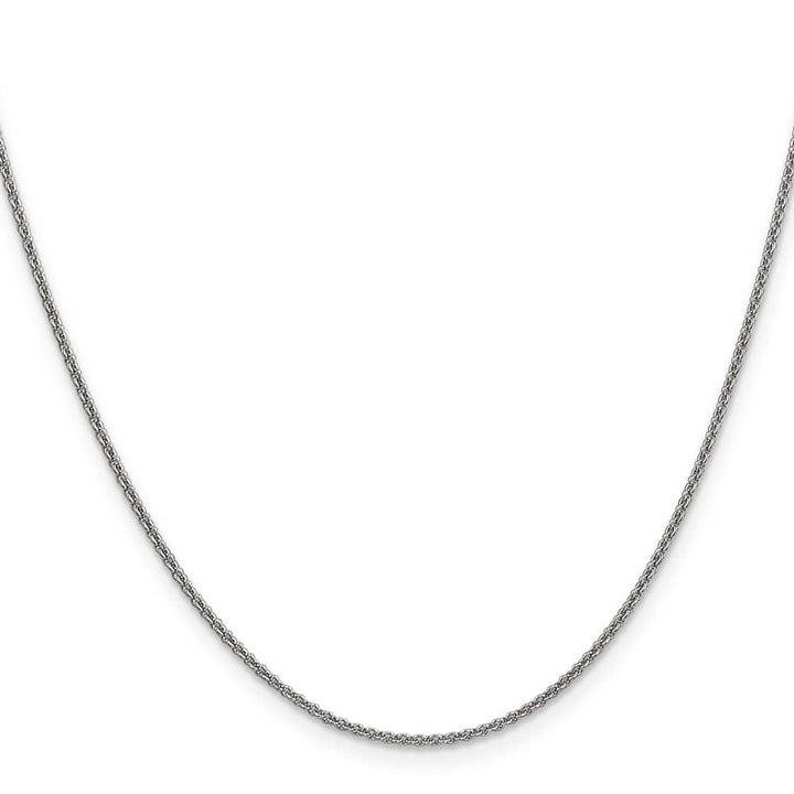 10K White Gold 1.4mm Round Open Link Cable Chain