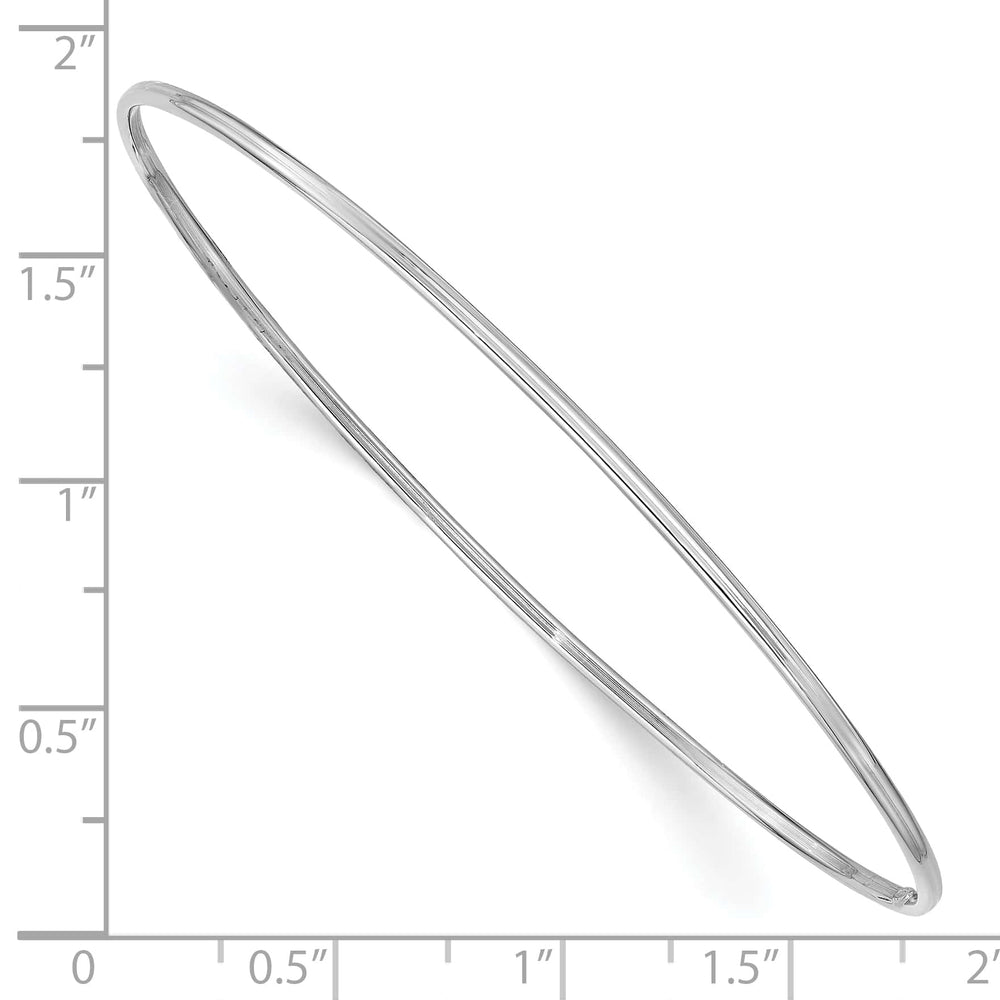 10K White Gold 1.5 mm Slip On Bangle