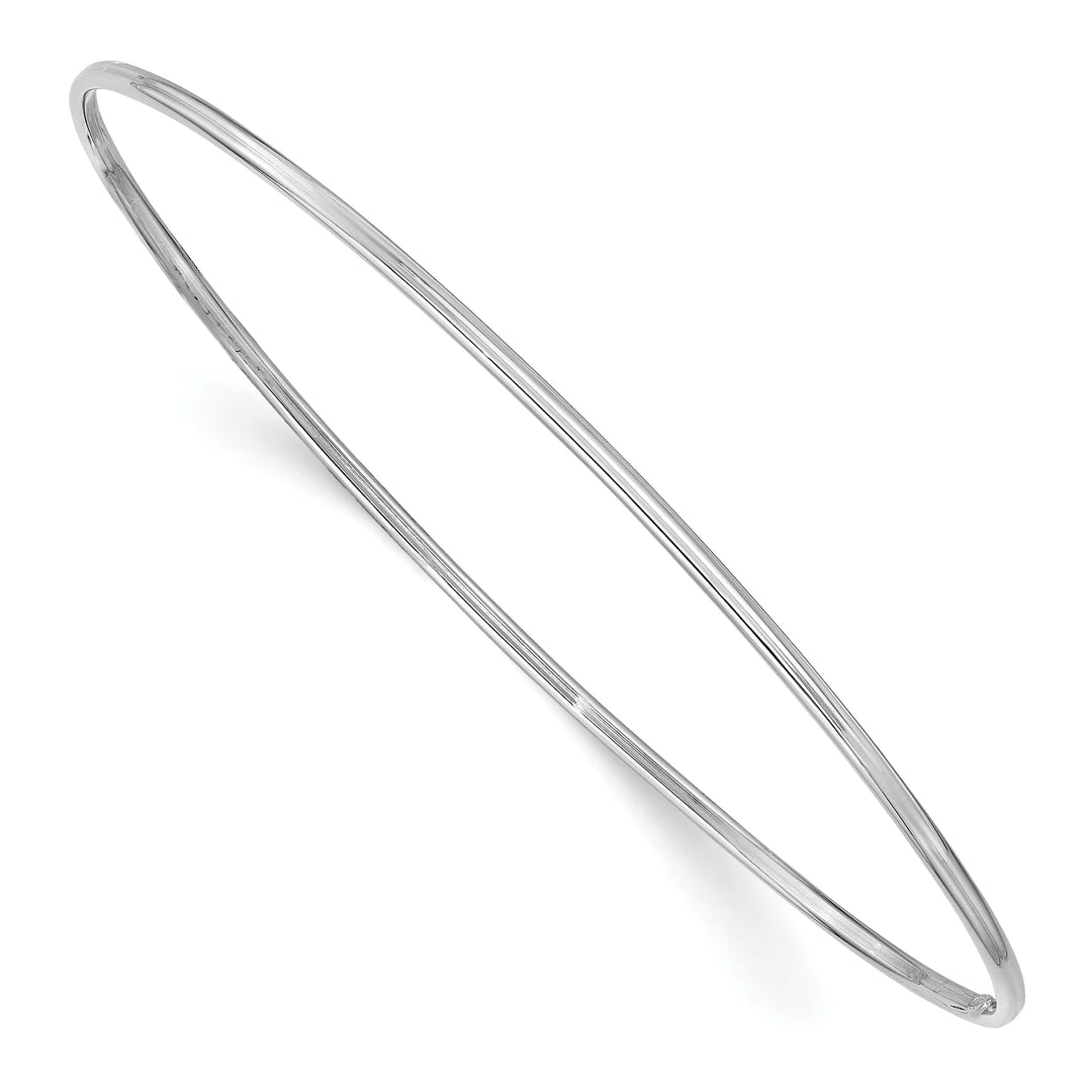 10K White Gold 1.5 mm Slip On Bangle