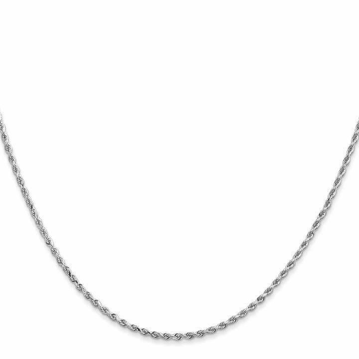 10K White Gold 1.5mm D.C. Rope Chain