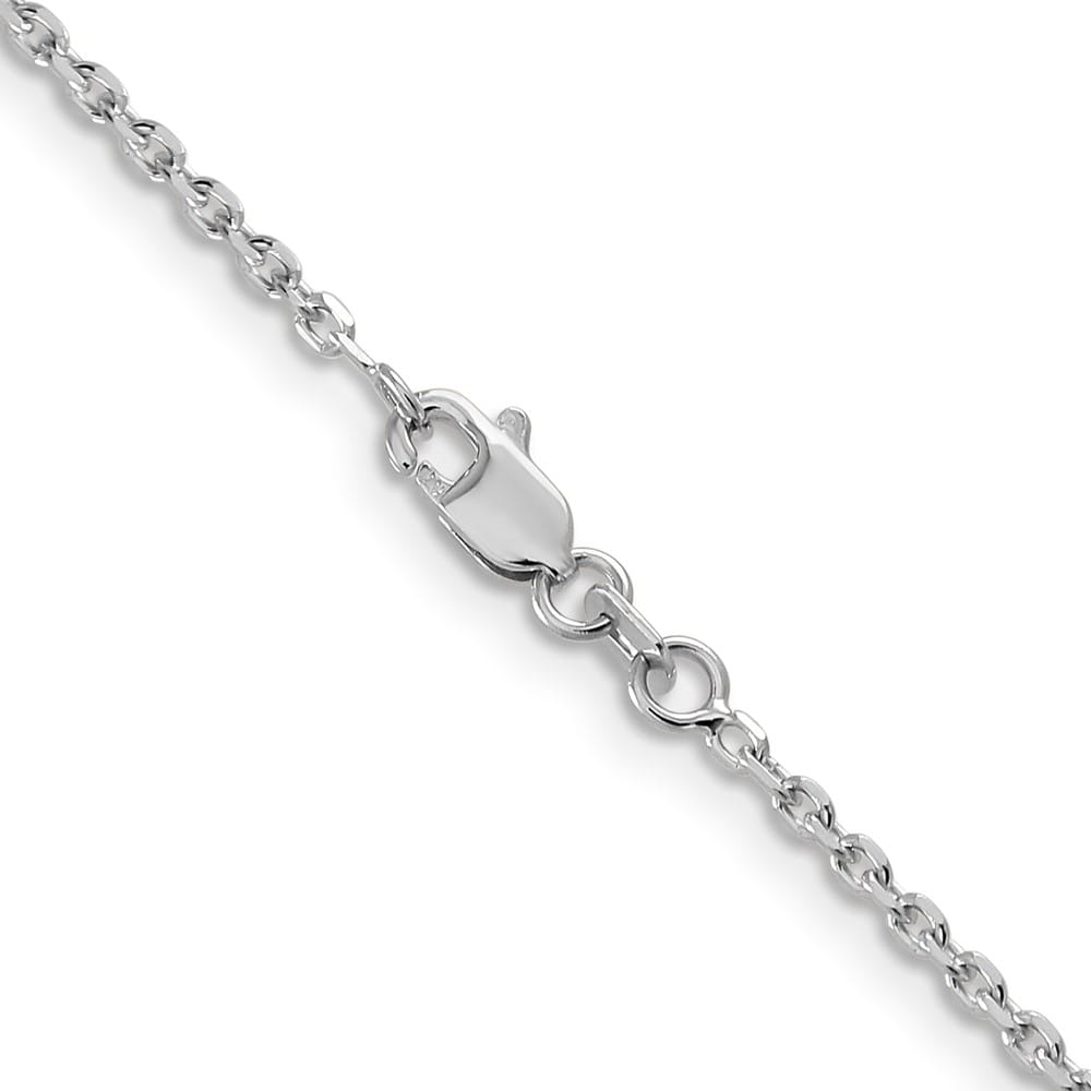 10K White Gold 1.65mm D.C. Cable Chain
