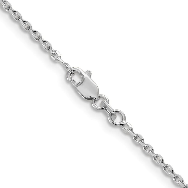 10K White Gold 1.65mm D.C. Cable Chain