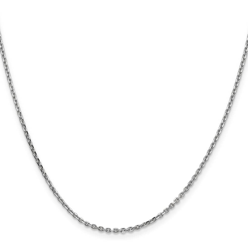 10K White Gold 1.65mm D.C. Cable Chain