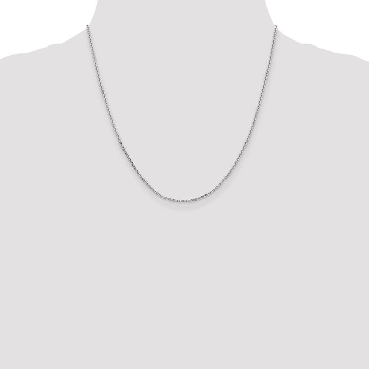 10K White Gold 1.65mm D.C. Cable Chain Size 20