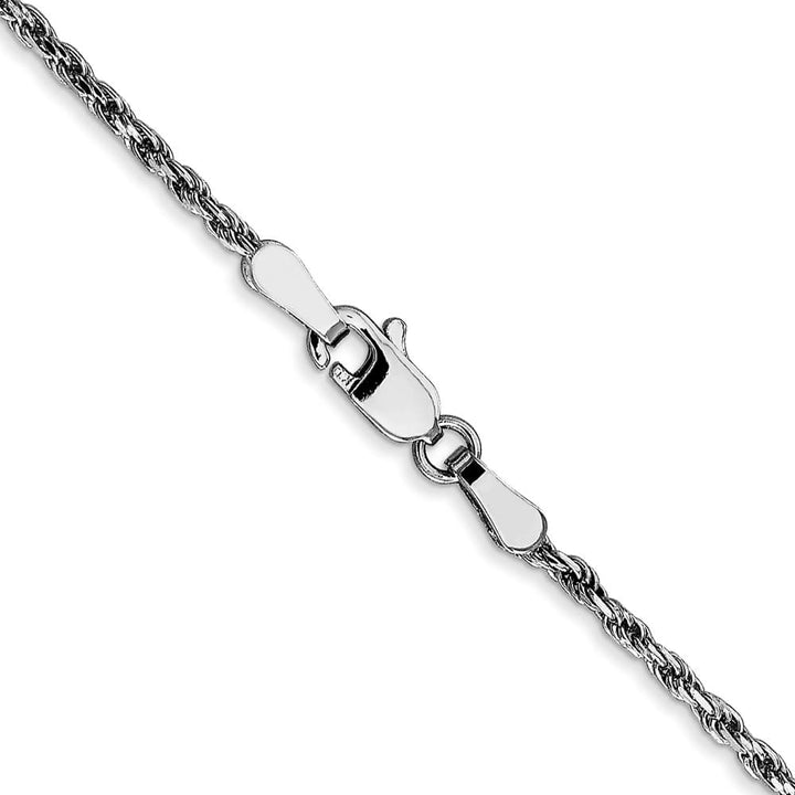 10K White Gold 1.6mm D.C. Machine Made Rope Chain