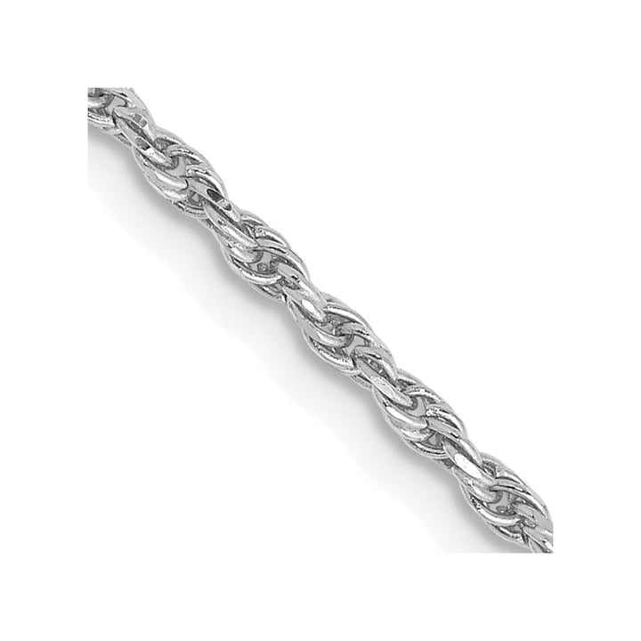 10K White Gold 1.6mm D.C. Machine Made Rope Chain