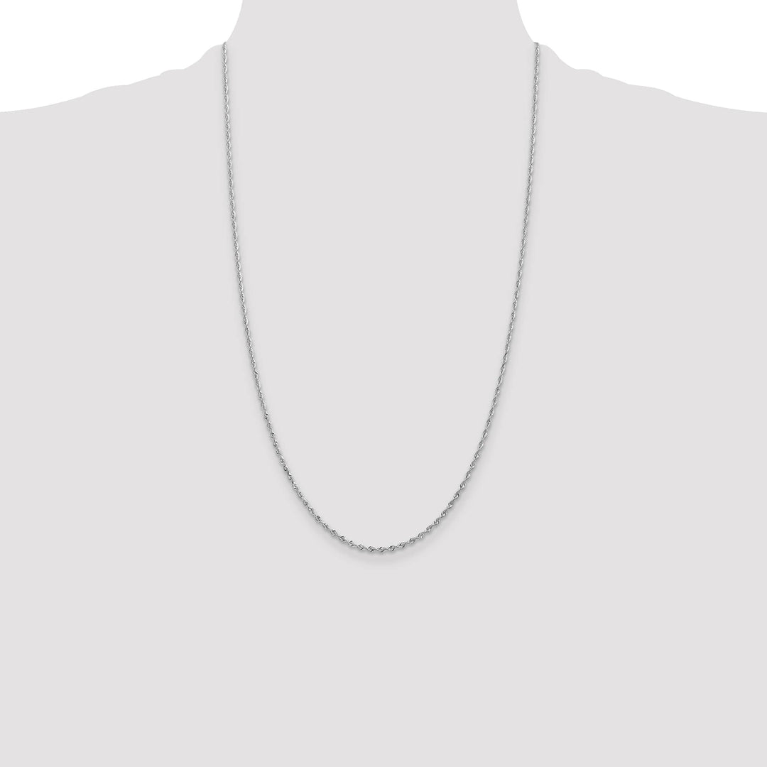 10K White Gold 1.85mm D.C. Quadruple Rope Chain 26 Inch