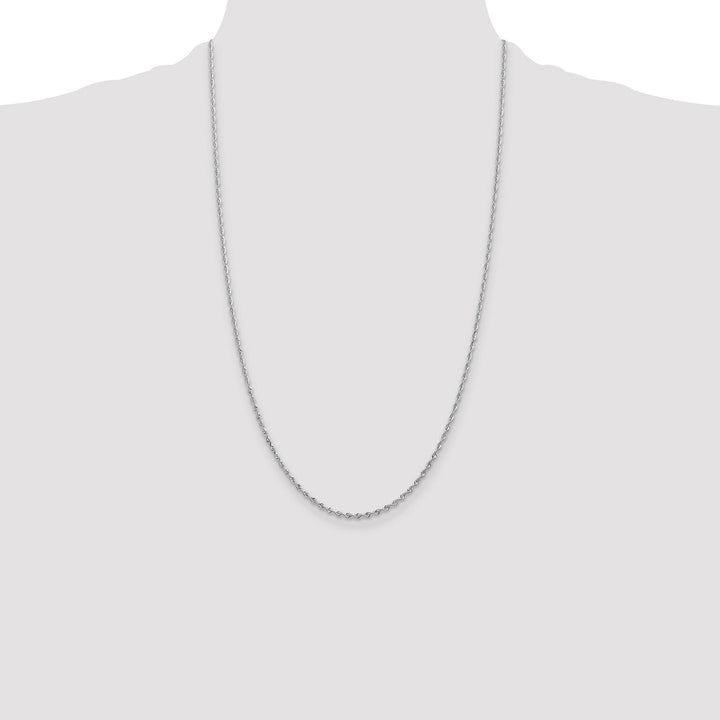 10K White Gold 1.85mm D.C. Quadruple Rope Chain 26 Inch