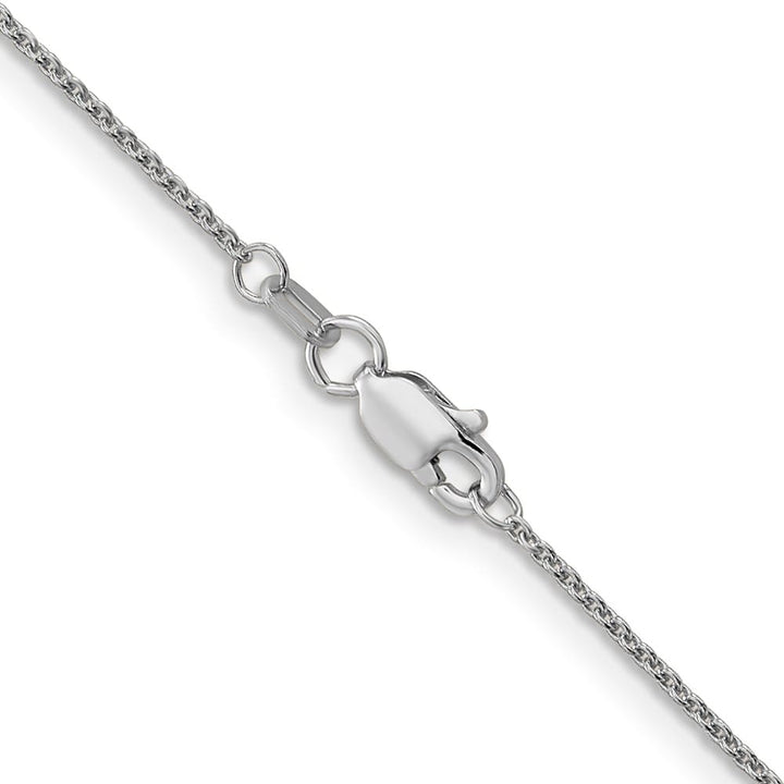 10K White Gold 1mm Round Open Link Cable Chain