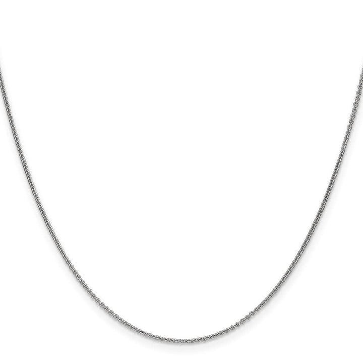 10K White Gold 1mm Round Open Link Cable Chain