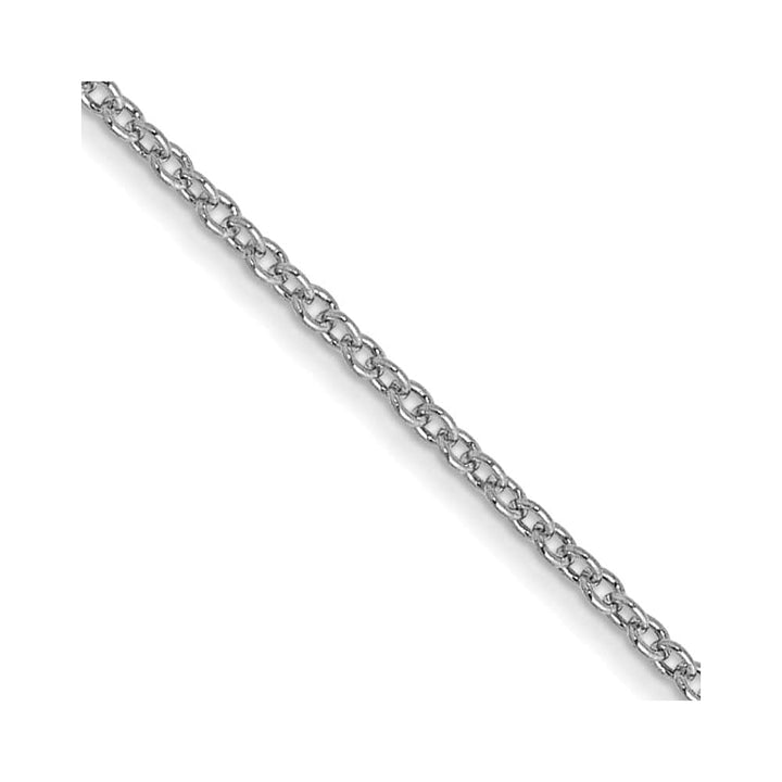 10K White Gold 1mm Round Open Link Cable Chain
