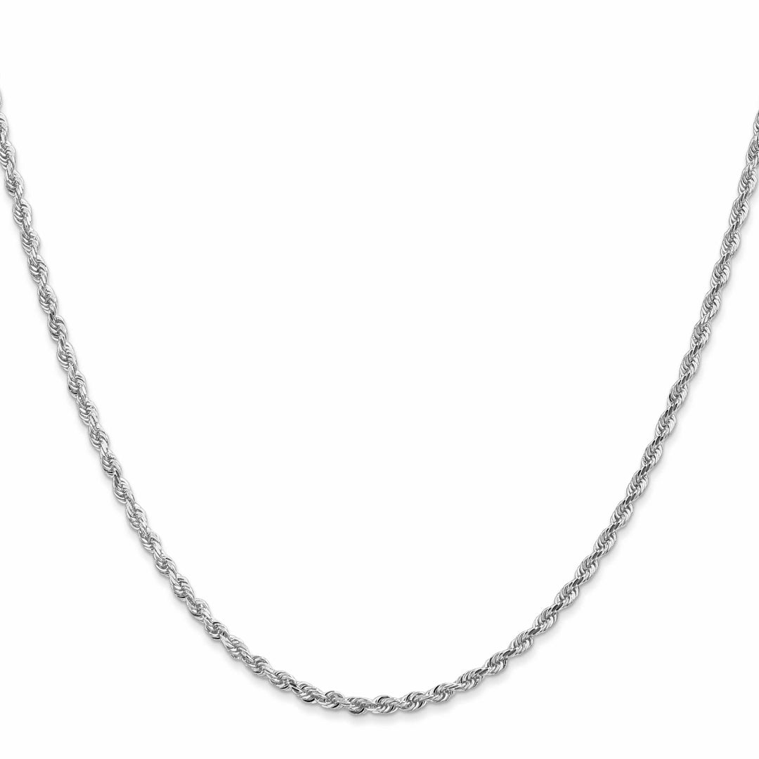 10K White Gold 2.25mm D.C. Quadruple Rope Chain 26 Inch