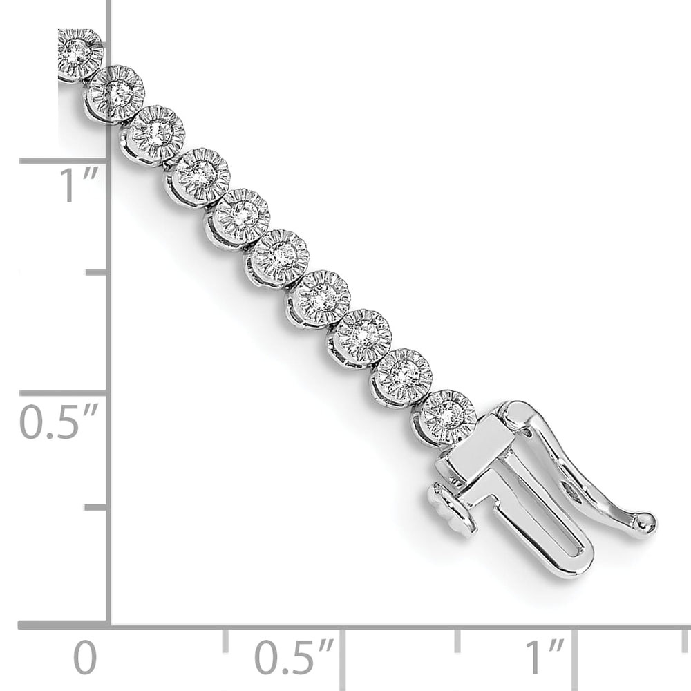 10K White Gold 3.5 mm Tennis Bracelet