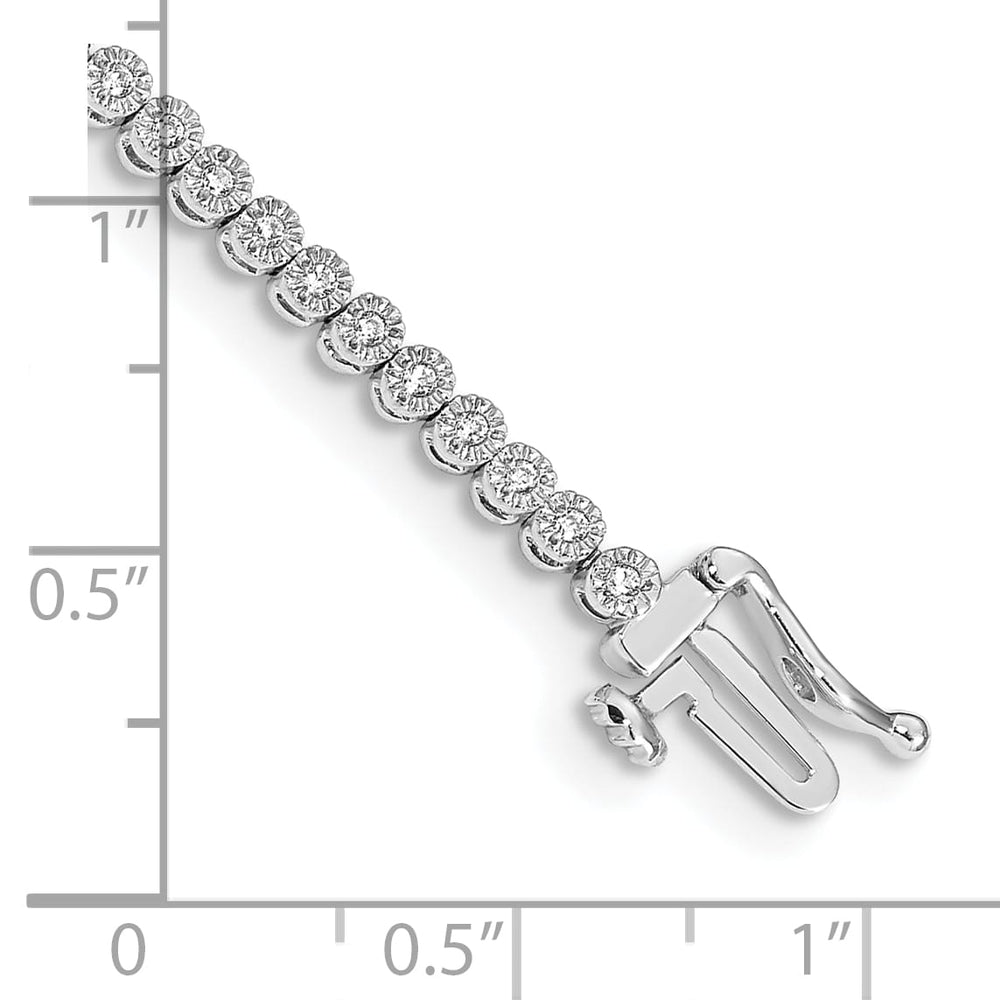 10K White Gold 3 mm Tennis Bracelet