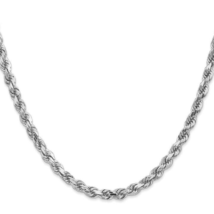 10K White Gold 4.5mm D.C. Rope Chain