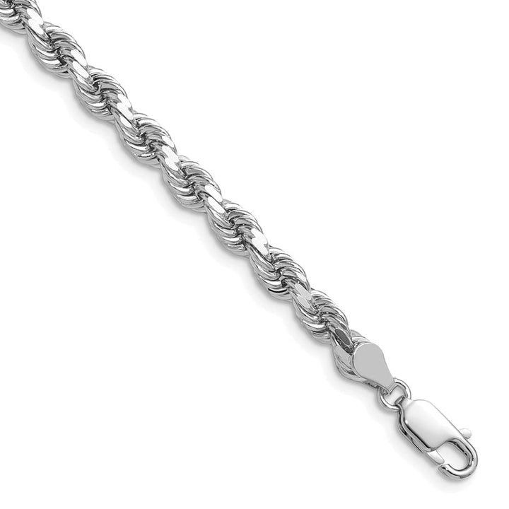 10K White Gold 4.5mm D.C. Rope Chain