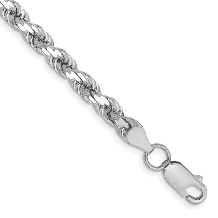 10K White Gold 4.5mm D.C. Rope Chain