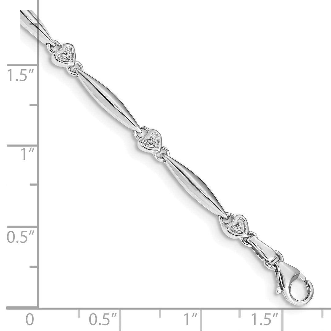10K White Gold 4 mm Diamond Bracelet