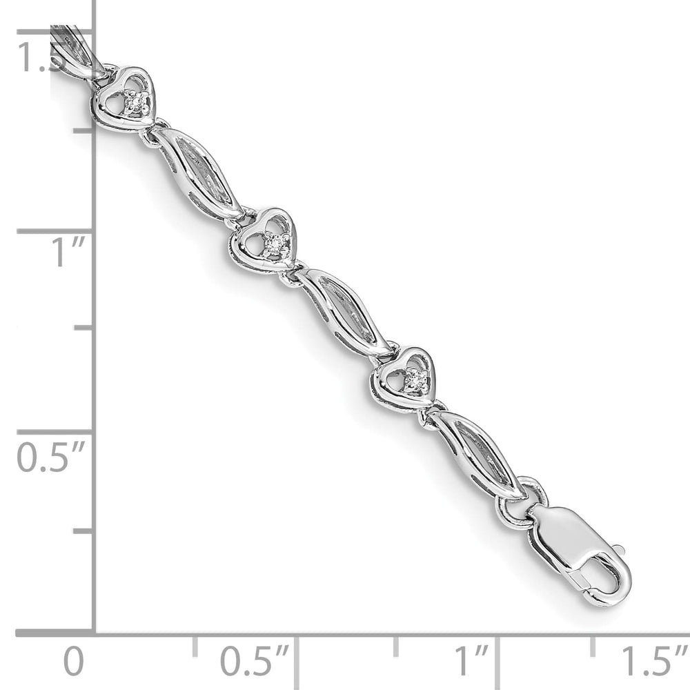 10K White Gold 4 mm Diamond Bracelet