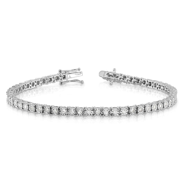 10K White Gold 4 mm Tennis Bracelet