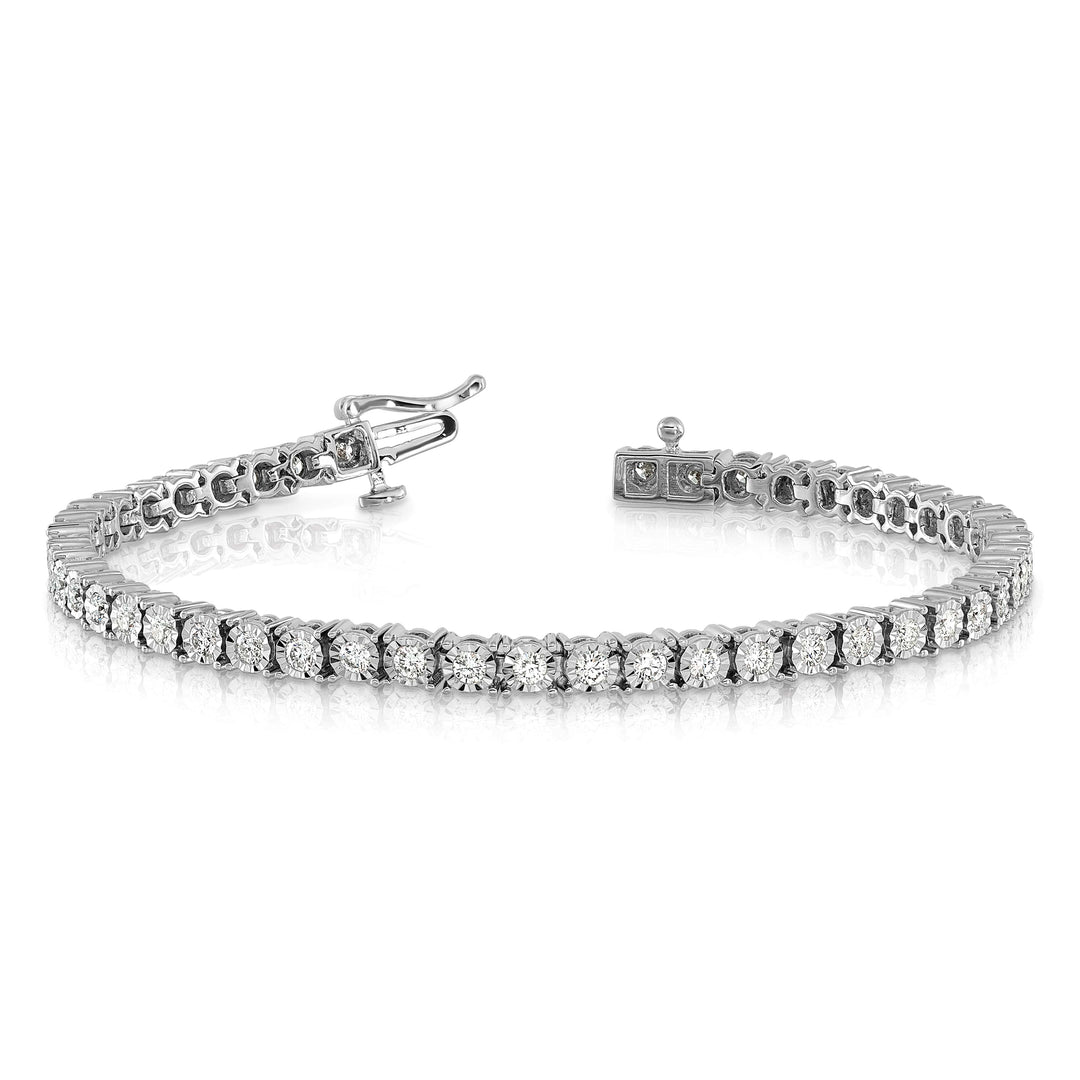 10K White Gold 4 mm Tennis Bracelet