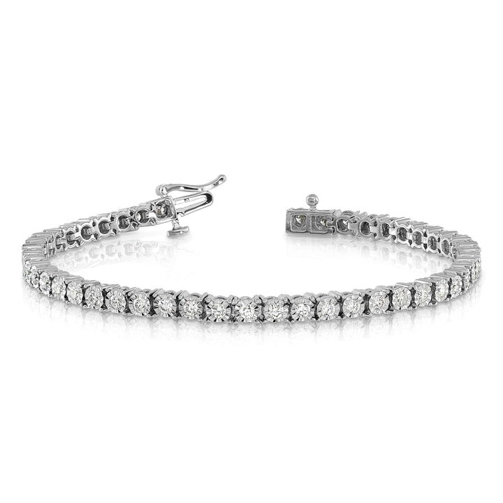 10K White Gold 4 mm Tennis Bracelet