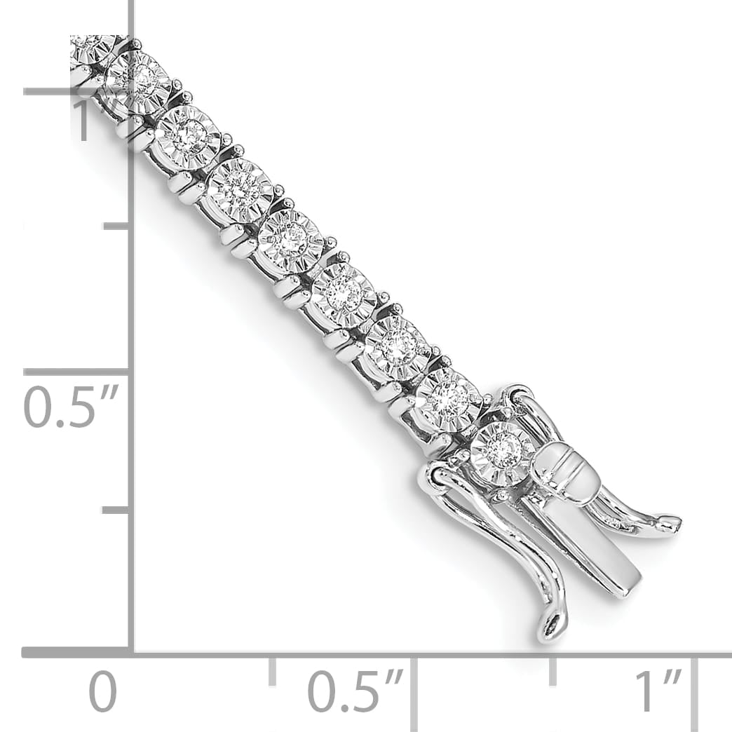 10K White Gold 4 mm Tennis Bracelet