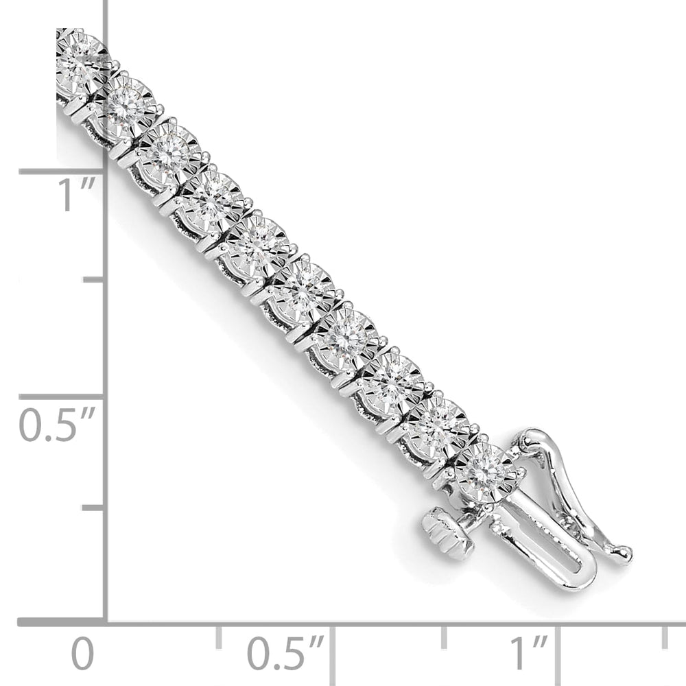 10K White Gold 4 mm Tennis Bracelet