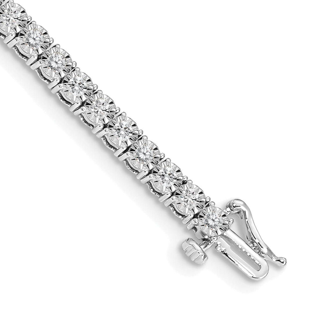 10K White Gold 4 mm Tennis Bracelet