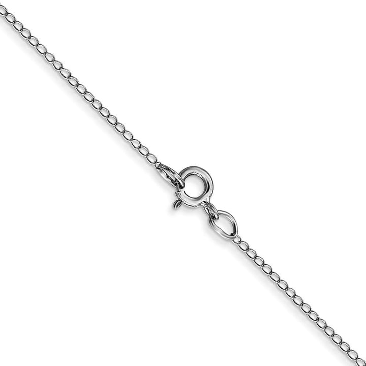 10K White Gold .42mm Carded Curb Chain