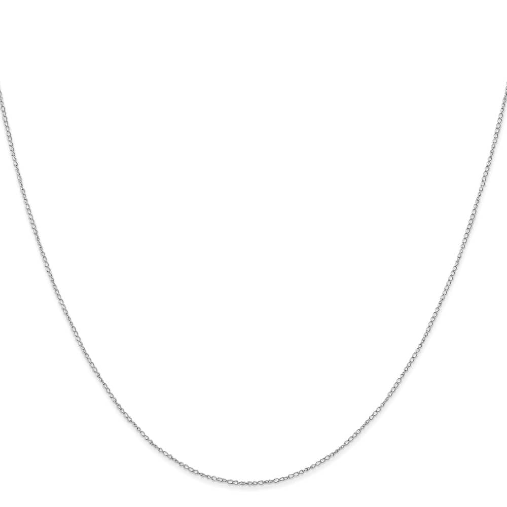 10K White Gold .42mm Carded Curb Chain