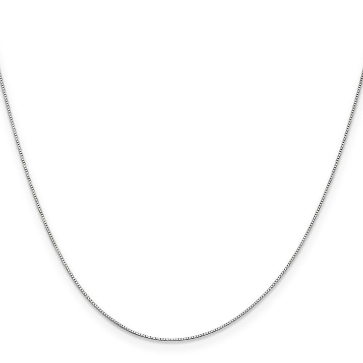 10K White Gold .5mm Box Chain 14 Inch