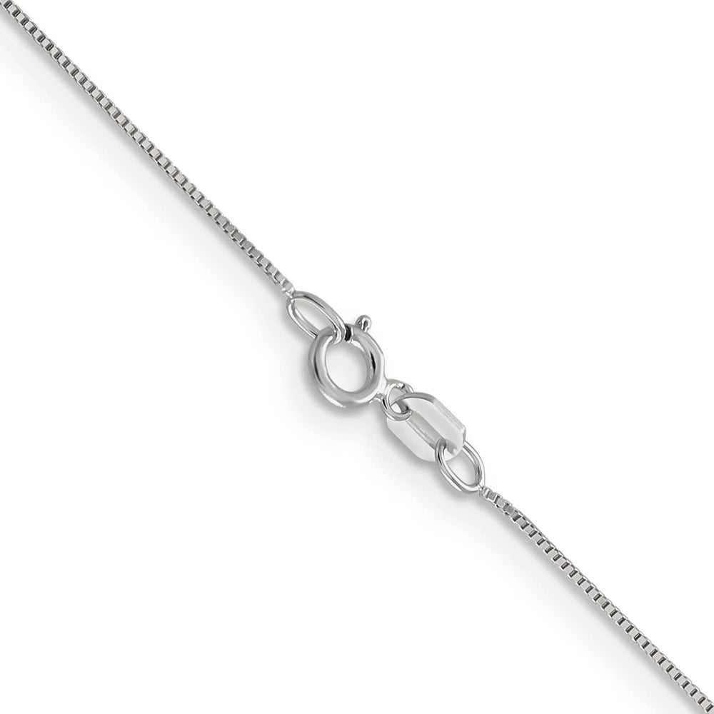 10K White Gold .5mm Box Chain 14 Inch