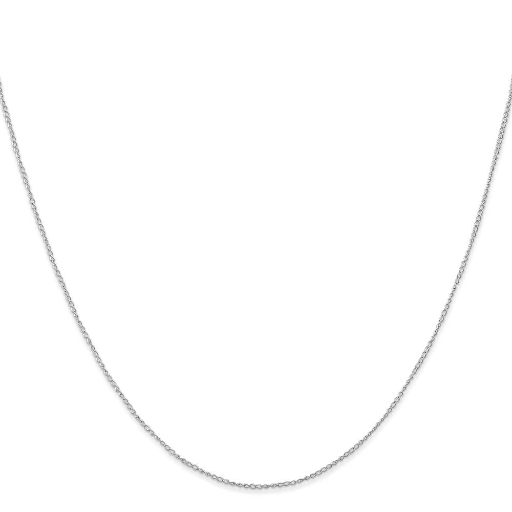 10K White Gold .5mm Carded Curb Chain