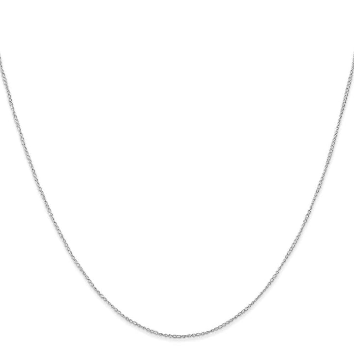 10K White Gold .5mm Carded Curb Chain