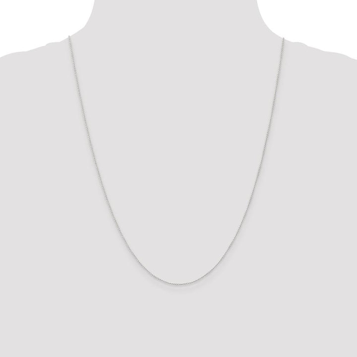 10K White Gold .5mm Carded Curb Chain Size 24