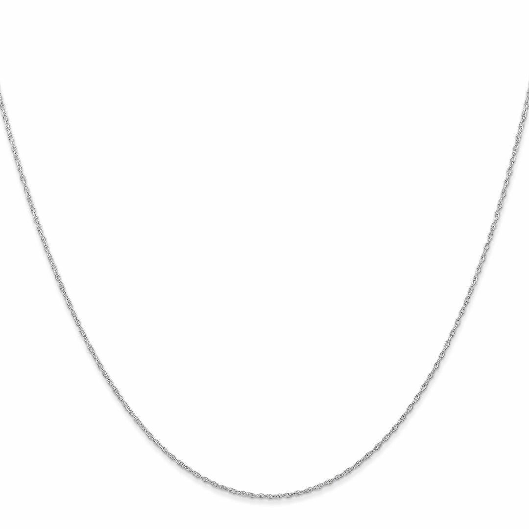 10K White Gold .6 mm Carded Cable Rope Chain 13 Inch