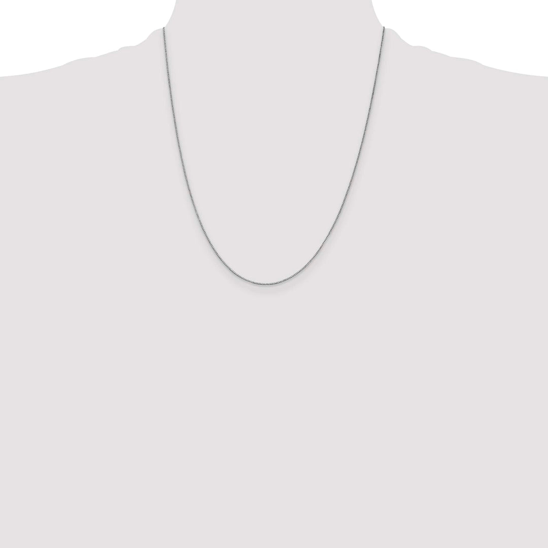 10K White Gold .7mm Box with Lobster Clasp Chain