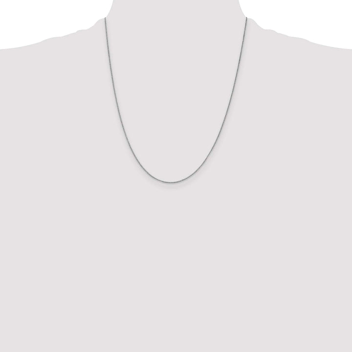 10K White Gold .7mm Box with Lobster Clasp Chain