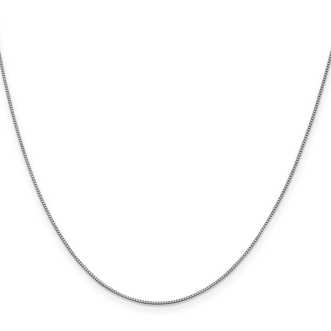 10K White Gold .7mm Box with Lobster Clasp Chain