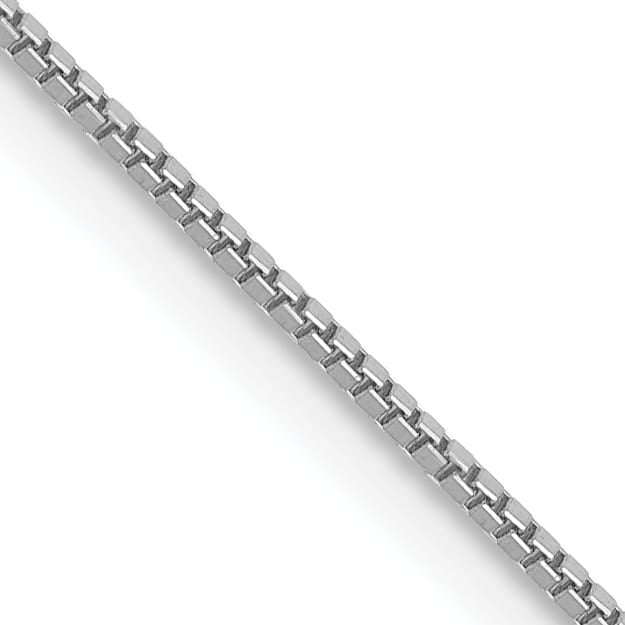 10K White Gold .7mm Box with Lobster Clasp Chain
